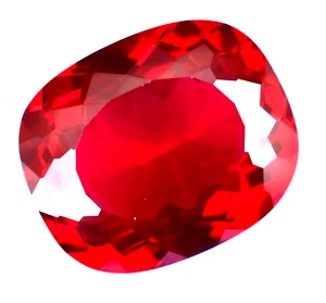 80.30 Ct Natural Mozambique Blood Red Ruby Certified BIG-SIZE Treated Gemstone - Picture 1 of 6