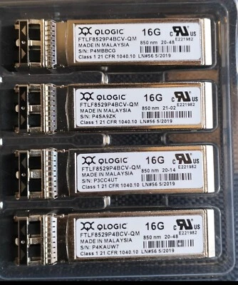 1PCS FTLF8529P4BCV-QM QLOGIC 16GB SFP 850nm TRANSCEIVER MODULE - Image 1 of 4