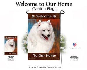 Welcome Garden Flag - Japanese Spitz 078 - Picture 1 of 1