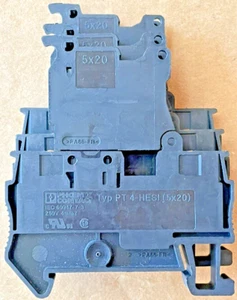 (3) PHOENIX CONTACT, PT 4-HESILED 24 (5X20), 3211903, Terminal Block, NEW - Picture 1 of 1