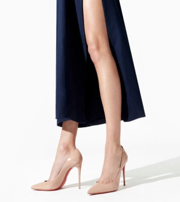 Christian Louboutin Pigalle 120 Nude Patent Pumps 35 $795 - Image 1 of 4