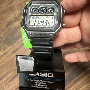 Neu Casio Illuminator AE-1300WH-8AVCF 45mm grau Resin Gehäuse mit schwarzem Resin Band - Bild 1 von 4