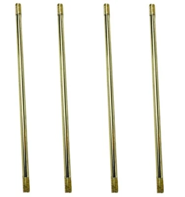 11.8" Pre-Threaded Brass Rod with 0.8" Long Thread On Both Ends Gold LOT OF 4 - Image 1 of 4