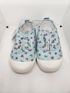 New Cat & Jack Toddler Size 8 Rory Sneaker Green Butterfly Slip On - Picture 1 of 4