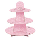 Pink Polka Dot Baby Shower Cupcake Stand Unique Party Cake Decorating Party Cele