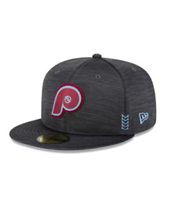 NEW ERA PHILADELPHIA PHILLIES MENS GREY 2024 CLUBHOUSE ALT CW 59FIFTY FITTED CAP