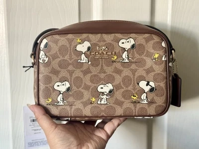 NWT Coach X Peanuts Jamie Camera Bag In Signature Canvas With Snoopy Print CBM27 - Image 1 of 4