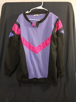 Sudadera De Colección Años 90 LAUREN BROOKE Deportiva Colorblock Mujer L Retro Foto 1 de 4