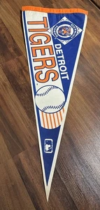 Vintage offizieller MLB Detroit Tigers volle Größe 30" Baseball Filz Wimpel MLB - Bild 1 von 2
