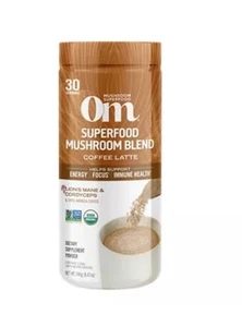 OM Mushroom Superfood Coffee Latte Blend 8oz 30 Servings FREE SHIPPING - Picture 1 of 5