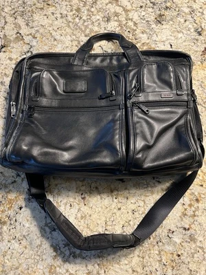 Tumi Alpha 3 Organizer Laptop Briefcase Large - Black - Image 1 of 4