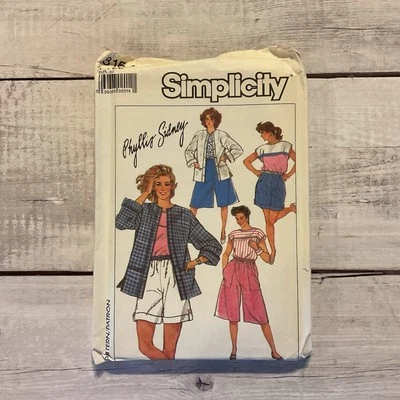 Simplicity 8154 Sewing Pattern Shirt Shorts Culottes Jacket Size 22 UNCUT - Image 1 of 4