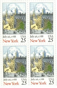NEW YORK--Block of 4 Collectible Stamps--FREE SHIPPING - Picture 1 of 1