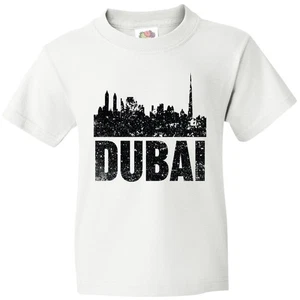 Inktastic Dubai City Skyline With Grunge Youth T-Shirt Skylines Silhouette Arab - Picture 1 of 9