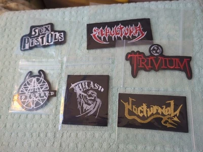 6 Piece Rock Band Punk Heavy Metal  Embroidery Applique Patch Random Lot - Image 1 of 4