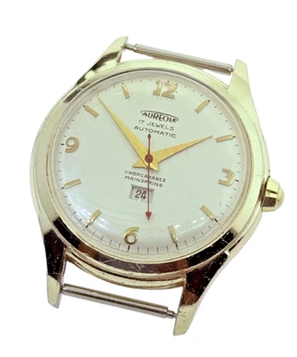 AUREOLE AUTOMATIC -POWER RESERVE INDICATOR - MENS VINTAGE WRIST WATCH SERVICED - image 1 of 4