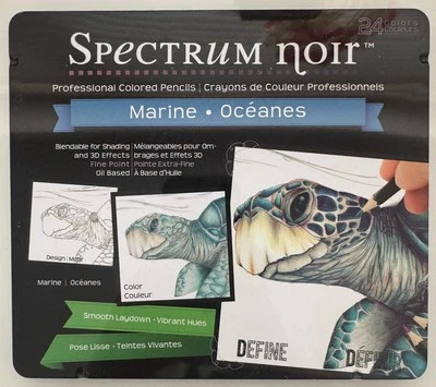 Spectrum Noir - Marine - 24 Professional Coloured Pencils - Image 1 of 3