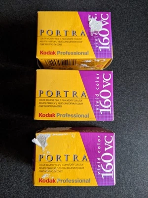 Lot Of 3 Rolls Of Kodak PORTRA 160VC 135-36 Film: NEW. Expired 6-2007. Same Lot. - Image 1 of 4