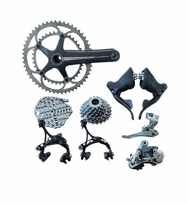 Campagnolo Record & Chorus carbon 10-speed group 172.5, 2x10s, English BB Campy - Image 1 of 4