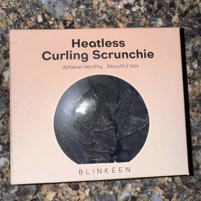 Heatless Hair Curling Scrunchie- Blk Luxurious Satin - US SELLER! Fast Shipping! - Image 1 of 3