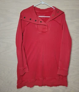 Weiche Umrandung Damen Gr. Small Sweatshirt Tunika Langarm rot - Bild 1 von 8