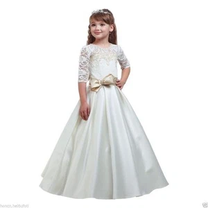 HOT Communion Party Prom Princess Pageant Bridesmaid Wedding Flower Girl Dress - Picture 1 of 6