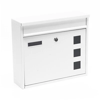 TTCassetta della posta verniciata a polvere Design bianco Montaggio a parete V 1 - Immagine 1 di 4