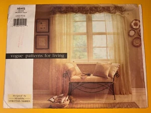 Vogue Patterns for Living 2080 window treatments One Size complete uncut - Picture 1 of 1