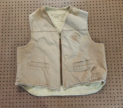 MENS 2XL - Carhartt Duck Sherpa Lined Zip Vest - Image 1 of 4