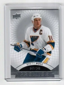 2017-18 Upper Deck Premier Legends Card # 43 Brett Hull St Louis Blues 047/149 - Picture 1 of 2
