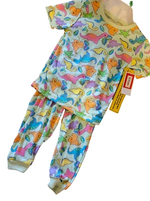 Pijama de dinosaurio unisex ajustado para niños pequeños conjunto para dormir 2 piezas talla 3T Foto 1 de 3