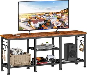 TV Stand 55 Inch Media Console Shelves Storage Entertainment Center Living Room - Picture 1 of 6