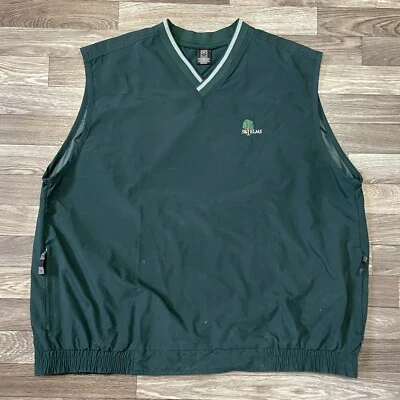 Vintage Nike Golf Windbreaker Vest Men’s 2XL Solid Green Swoosh Logo Retro - Image 1 of 4
