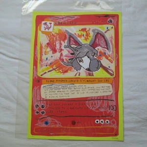 Pokemon 1999 Variant Shiny Charizard Card 18 Colors 14/15 SIGNED DAVID HEO PRINT - Picture 1 of 11