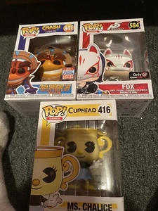 Lote de 3 Juegos Funko Pop Crash/Fox/Chalice - Imagen 1 de 1