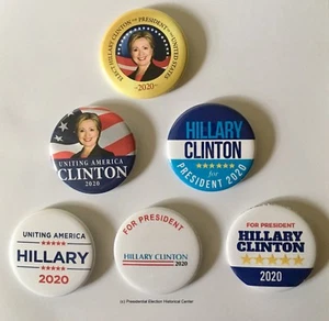 Juego de 6 botones de campaña de Hillary Clinton para presidente (HCLINTON-701-TODOS) - Imagen 1 de 8