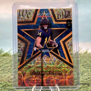 2024 Roman Wilson Wild Card Automania American FB Constitution 1/2 RC Wolverines - Picture 1 of 2