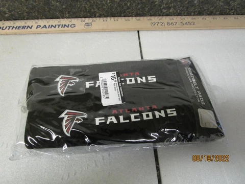 Qty (2) NFL Atlanta Falcons Car Truck Bag Seat Belt Pads / Shoulder Pads Covers Cover
