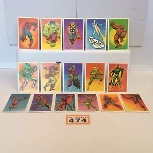 Marvel Mr Wimpy's Swap 'n Save Super Heroes Super Villains Niekompletne karty 1979 - Zdjęcie 1 z 12