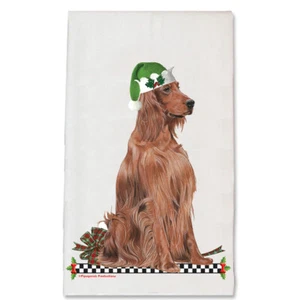 Irish Setter Christmas Kitchen Towel Holiday Pet Gifts - Picture 1 of 1