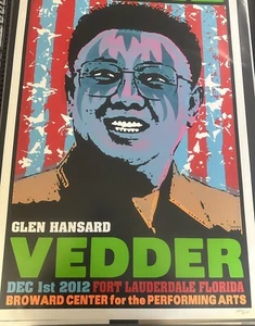 Eddie Vedder - 2012 Ft Lauderdale Concert Poster - Signed By Artist - Pearl Jam - Picture 1 of 6