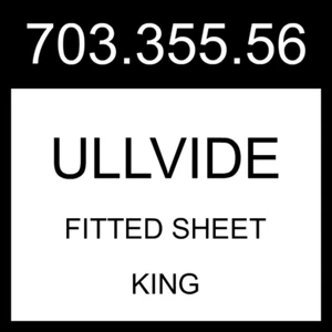 IKEA ULLVIDE Fitted Sheet Dark Blue  King 703.355.56 - Picture 1 of 1