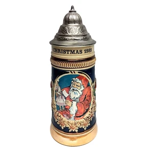 Limited Edition MADER'S 1989 Santa Beer Stein Germany "An Olde Worlds Christmas" - Picture 1 of 12