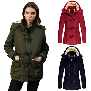 Wantdo Women's Winter Parka Jacket Fleece Warm Military Coat with Removable Hood - Picture 1 of 59