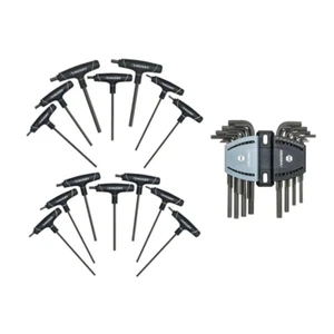 Husky Hex Key Set Metric SAE T Handle Long Arm Ergonomic Handle Hand Tool 40 Pc - Picture 1 of 12