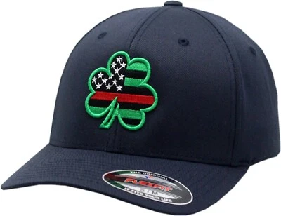 Red Line Shamrock Irish Flex Fit Hat - Image 1 of 3