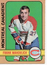 Frank Mahovlich 1971-72 O.P.C. Card# 102. Light tape mark on the back.