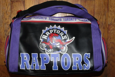 Vintage 1994 NBA Toronto Raptors Leather Duffle Bag Cover