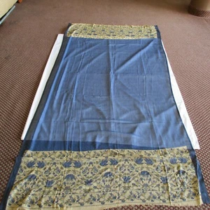 NEW NAVY BLUE Gold Dupatta SUPERB SCARF STOLE Huge VEIL CRAFT Sewing DECORATION - Picture 1 of 4