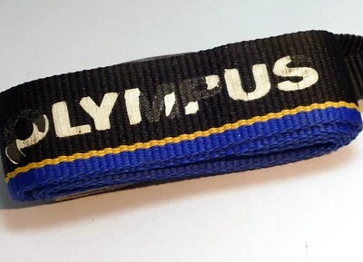 Olympus OM-D Camera Neck Shoulder Strap 2.5cm wide  Black- Blue - genuine OEM - Image 1 of 4